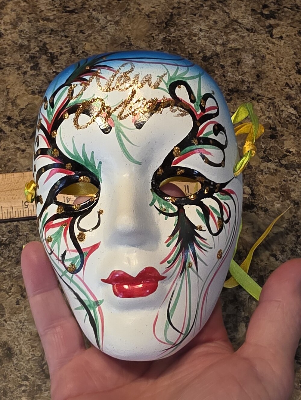 Hand-Painted New Orleans Mask